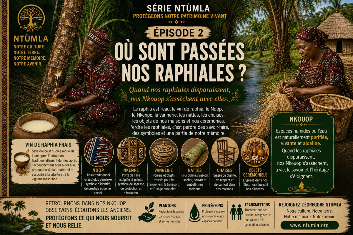 Épisode 2 — Où sont passées nos raphiales ? Quand nos raphiales disparaissent, nos Nkouop s’assèchent avec elles